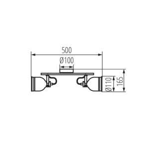 https://design-led.fr/fr/ Luminaire mural ou plafonnier DERATO 2xE14 Noir 35642 49,80 € 42,33 €