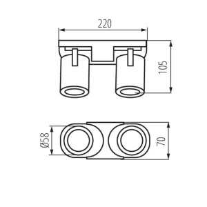 https://design-led.fr/de/ LAURIN 2xGU10 Wand- oder Deckenleuchte Weiß 37,20 € 31,62 € 29122