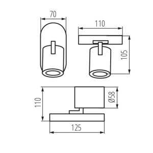 https://discount-led.fr/it/ Lampada da parete o soffitto LAURIN 1xGU10 Nero  17,30 €  13,84 €    29121