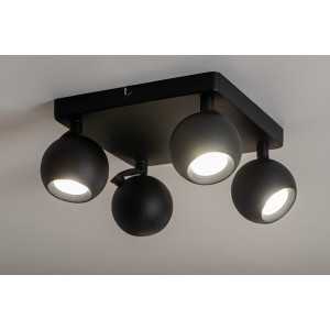 https://discount-led.fr/es/ Luminaria de pared o techo GALOBA 4xGU10 Negra  107,40 €  85,92 €    33679