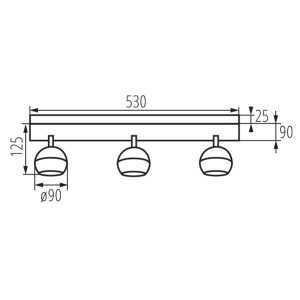 https://design-led.fr/fr/ Luminaire mural ou plafonnier GALOBA 3xGU10 Blanc 33676 79,30 € 67,40 €