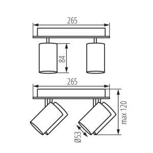 https://design-led.fr/de/ Wand- oder Deckenleuchte EVALO 4xGU10 Weiß 48,70 € 41,39 € 35696