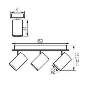 https://discount-led.fr/es/ Aplique de pared o techo EVALO 3xGU10 Negro  28,50 €  22,80 €    35695