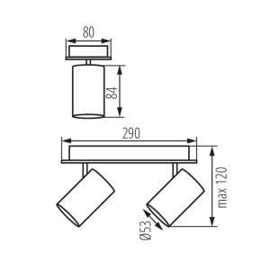 https://discount-led.fr/es/ Aplique de pared o techo EVALO 2xGU10 Negro  20,30 €  16,24 €    35693