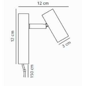 https://design-led.fr/es/ Aplique de pared OMARI Negro 3,2W 2700K Ø 3cm 2112231003 59,70 € 50,75 €
