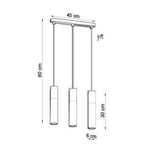 https://design-led.fr/fr/ Lampe pendante BORGIO 3L béton blanc 3xGU10 SL.0649 164,70 € 140,00 €
