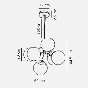 https://design-led.fr/it/ Ivona Lampada a sospensione Nero 6xE27 299,00 € 254,15 € 2112163003
