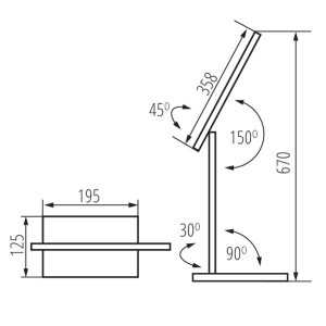 https://design-led.fr/gb/ LED desk lamp PREDA 7.3W CTT dimmable USB port white 63,00 € 53,55 € 35781
