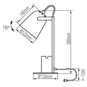 https://design-led.fr/fr/ Lampe de bureau RAIBO Blanc 1xE27 36281 52,20 € 44,37 €