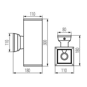 https://design-led.fr/de/ Wandleuchte LART 2xE27 anthrazitgrau IP54 47,50 € 40,37 € 29833