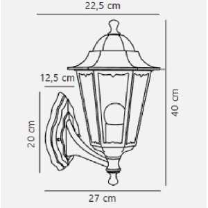 https://design-led.fr/nl/ Cardiff Up Wandlamp Zwart E27 IP44 29,90 € 25,42 € 74371003