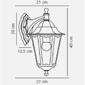 https://design-led.fr/nl/ Cardiff Down Wandlamp Zwart E27 IP44 29,00 € 24,65 € 74381003