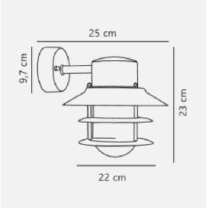 https://design-led.fr/nl/ Blokhus Down Wandlamp Verzinkt staal E27 IP54 74,90 € 63,67 € 25051031