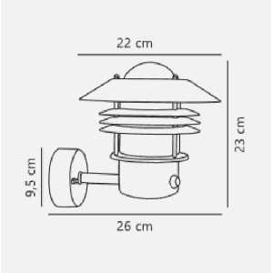 https://design-led.fr/nl/ Vejers Sensor Wandlamp Verzinkt staal E27 IP54 94,00 € 79,90 € 25101031