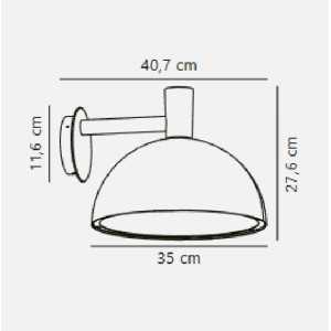 https://design-led.fr/it/ Arki 35 Lampada da parete Nero E27 IP54 199,90 € 169,91 € 2118111003