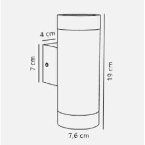 https://design-led.fr/pt/ Tin Maxi Candeeiro de parede duplo Preto 2 x GU10 IP54 59,00 € 50,15 € 21519903