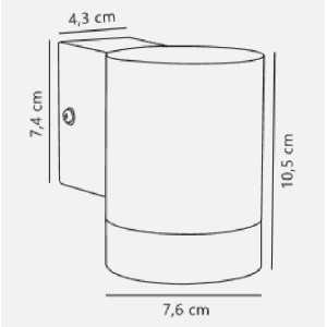 https://design-led.fr/it/ Lampada da parete Tin Maxi Bianco 1 x GU10 IP54 44,00 € 37,40 € 21509901