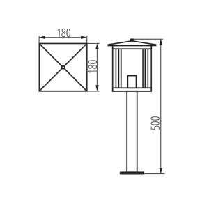 https://design-led.fr/nl/ Buitenlamp met vervangbare bron 1XE27 SELTO 50cm 55,40 € 47,09 € 36556