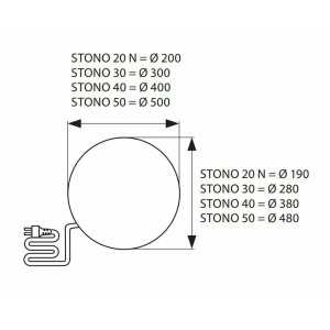 https://discount-led.fr/pt/ STONO luminária de exterior em imitação de pedra Ø 400mm1xE27  103,70 €  82,96 €    24652