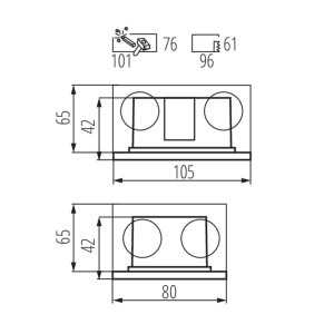https://discount-led.fr/gb/ GLASI 3W white 105 x 82 mm 3000K IP44 recessed luminaire  17,90 €  14,32 €    33690