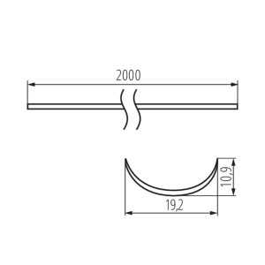 https://discount-led.fr/gb/ Light diffuser for aluminium profiles SHADE 2ml  10,50 €  8,40 €    26587