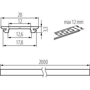 https://design-led.fr/gb/ Aluminium profile PROFILO H 2ml 8,60 € 7,31 € 26561