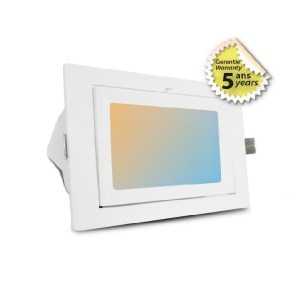 https://design-led.fr/gb/ Rectangular LED Spotlight STELLA Tilting with Electronic Power Supply 32/38W CCT 5 YEAR GUARANTEE 1...