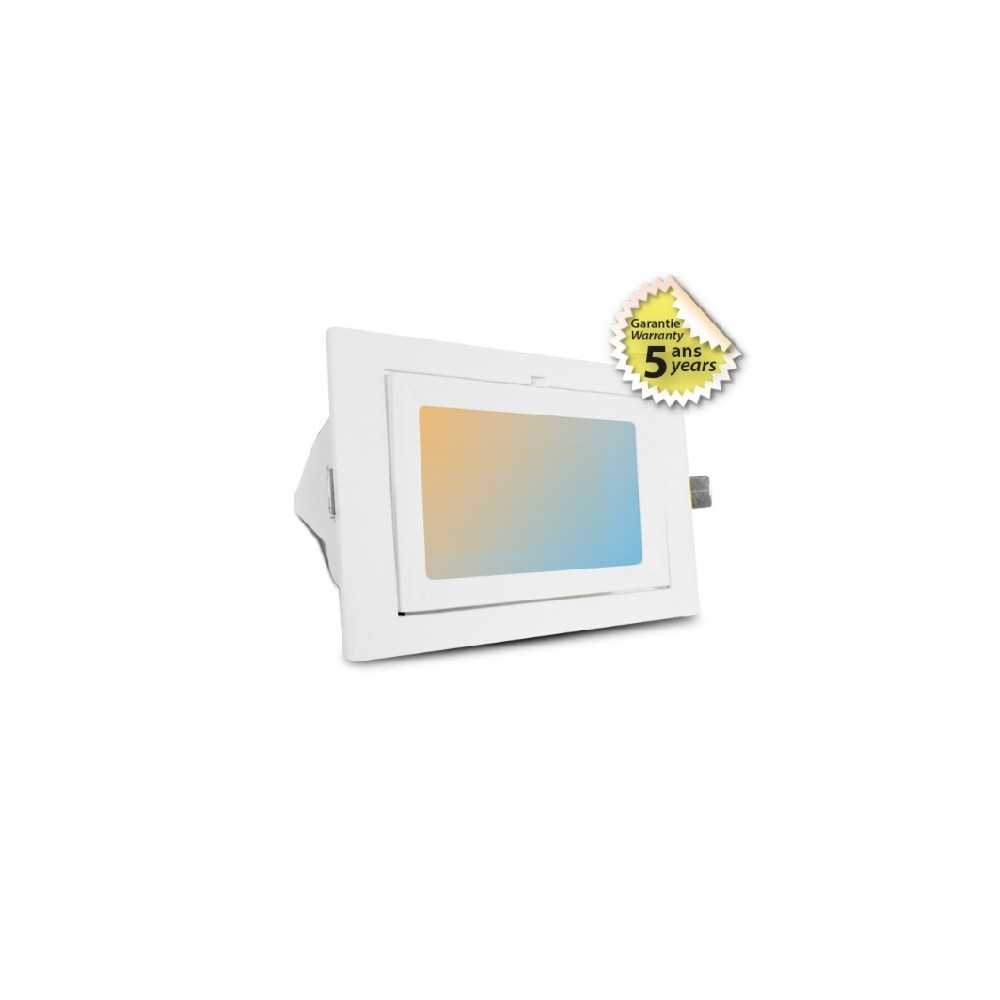 https://design-led.fr/gb/ Rectangular LED Spotlight STELLA Tilting with Electronic Power Supply 32/38W CCT 5 YEAR GUARANTEE 1...