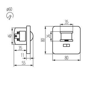 https://design-led.fr/es/ Detector de movimiento MERGE 13,60 € 9,52 € -30% 7690