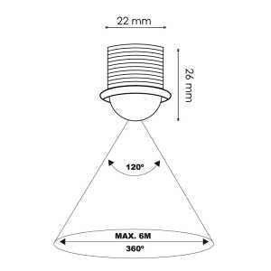 https://design-led.fr/it/ Mini Pir 360º rilevatore di movimento da incasso 16,80 € 14,28 € LM9014