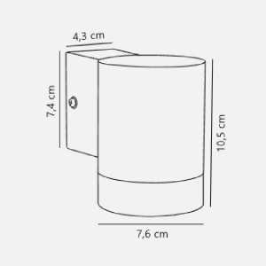 https://design-led.fr/it/ Lampada da parete Tin Maxi Aluminium 1 x GU10 IP54 44,90 € 38,17 € 21509929