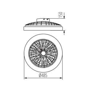 https://design-led.fr/it/ PLAVE 48 + 15W 3000/4000/6000K LED ventilatore da soffitto 49 cm 104,40 € 88,74 € 38033