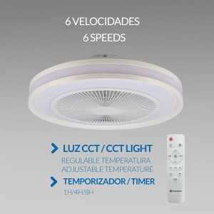 https://design-led.fr/pt/ Ventilador de teto com leds Colours Cct & Rgbic 50cm 158,90 € 135,07 € LM8830