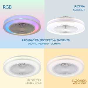 https://design-led.fr/pt/ Ventilador de teto com leds Colours Cct & Rgbic 50cm 158,90 € 135,07 € LM8830