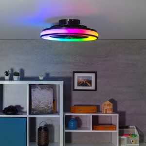 https://design-led.fr/gb/ Ceiling LED light with fan PLAVE LED CCT+RGB 50cm 93,10 € 79,13 € 38034