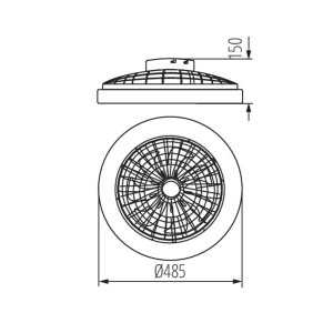 https://design-led.fr/gb/ Ceiling LED light with fan PLAVE LED CCT+RGB 50cm 93,10 € 79,13 € 38034