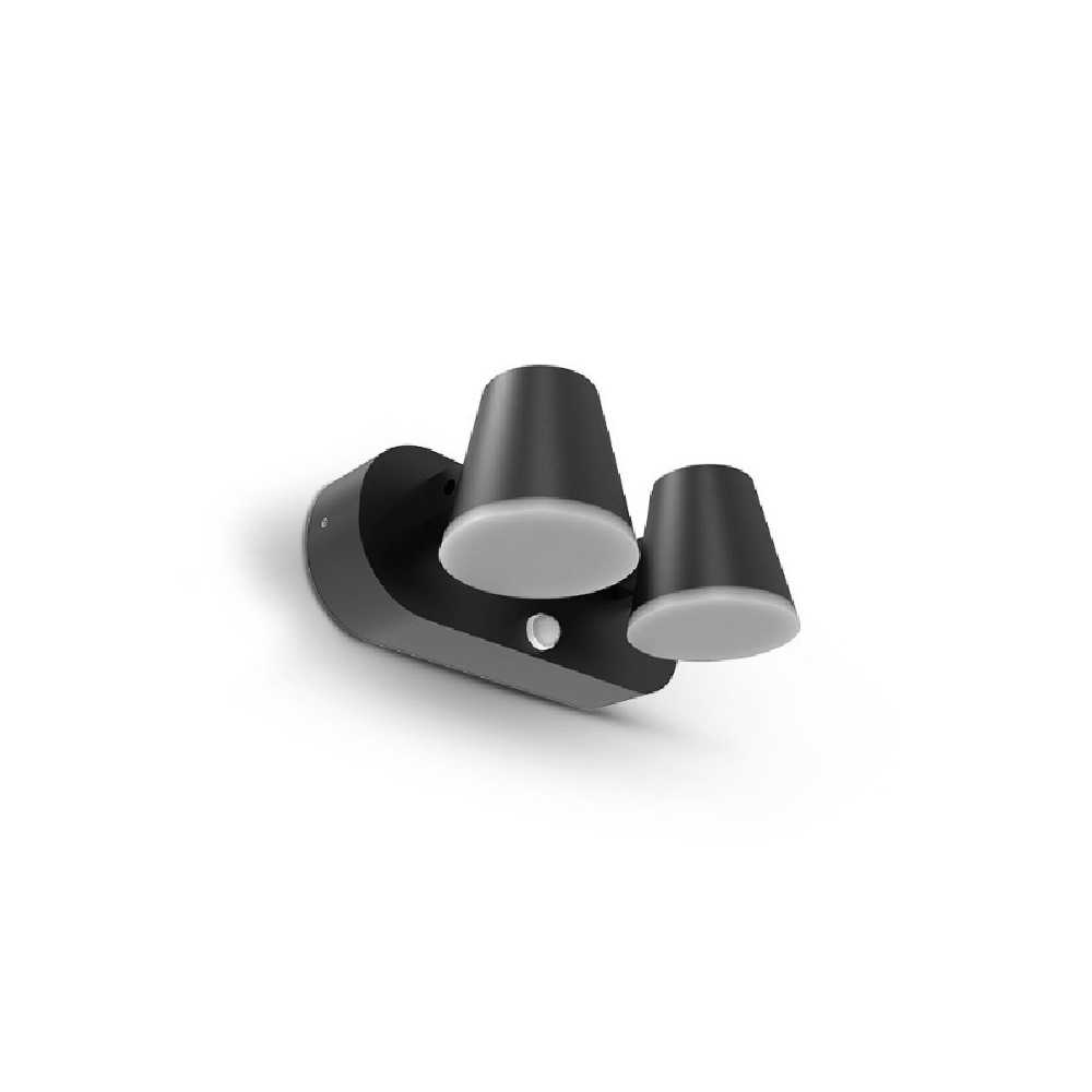 https://discount-led.fr/it/ CAMELIA Doppia lampada da parete orientabile a LED nera e rilevatore IR 20W 3000K IP54  165,00 € ...