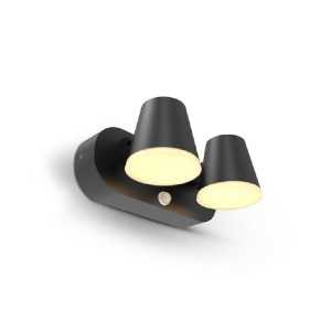 https://discount-led.fr/it/ CAMELIA Doppia lampada da parete orientabile a LED nera e rilevatore IR 20W 3000K IP54 165,00 € ...