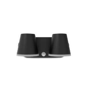 https://discount-led.fr/it/ CAMELIA Doppia lampada da parete orientabile a LED nera e rilevatore IR 20W 3000K IP54  165,00 € ...