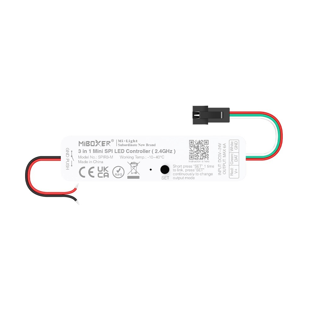 https://discount-led.fr/it/ SPI3-M Mini controller LED 3 in 1 (2,4GHz) 5-24V DC  13,00 €  10,40 €    SPIR3M