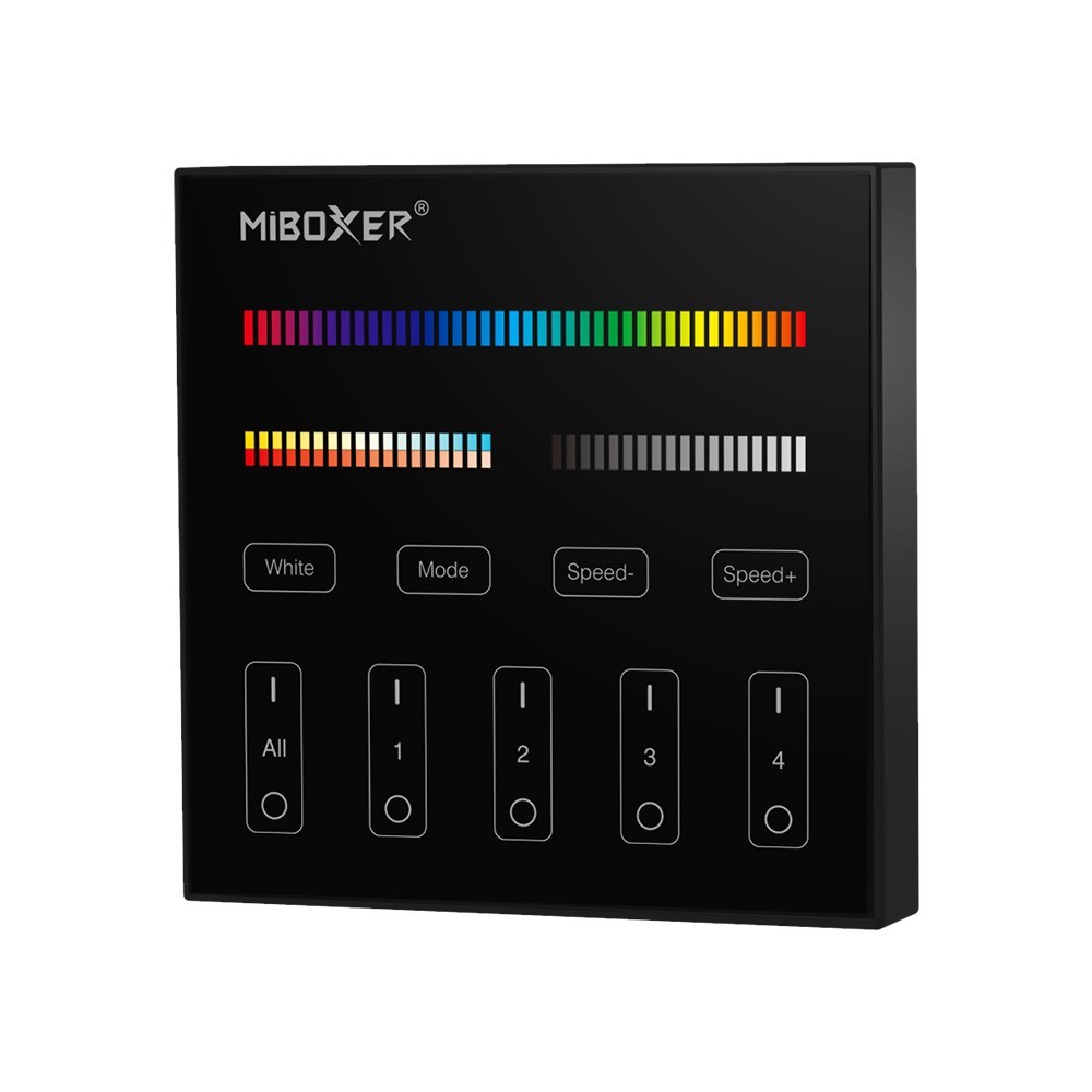 https://discount-led.fr/es/ Controlador LED RGB&CCT Pantalla táctil inalámbrica de 4 zonas en negro  27,80 €  22,24 €    FUTB4B