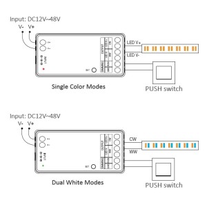 https://discount-led.fr/es/ Controlador LED Miboxer 2 en 1 2,4 GHz 12-48 V CC (LC2-RF)  22,30 €  17,84 €    LC2RF