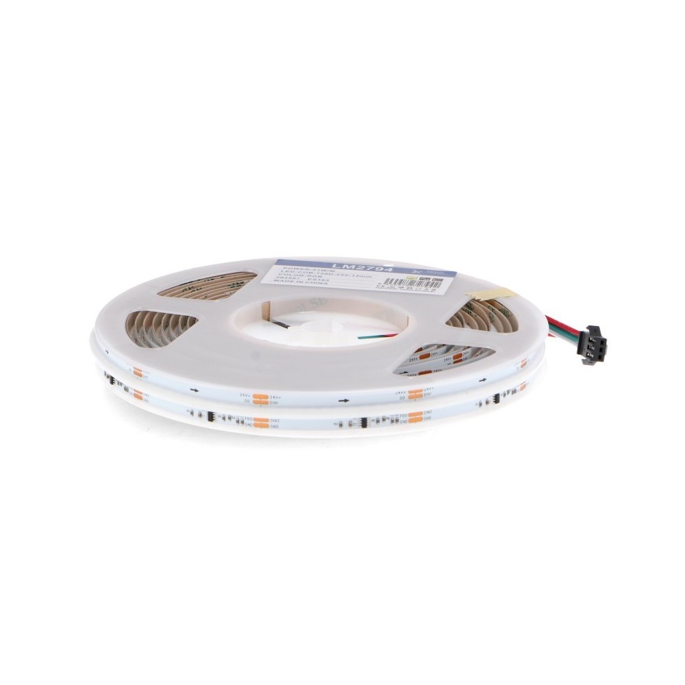 https://discount-led.fr/pt/ Fita Digital Led 24V Cob Pontas Ip20 Rgb 21W/m 5 Metros  81,80 €  65,44 €    LM2794