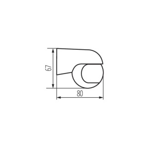 PIR motion detector ALER MINI black 6m234568.240
