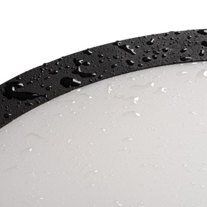 Plafondlamp BENO ECO LED Ø200 20w CCT IP65 Zwart