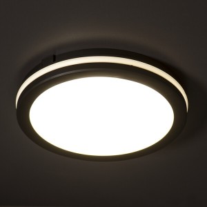 Ceiling light BENO ECO LED Ø200 20w CCT IP65 Black