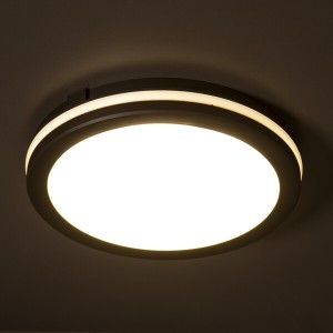 Plafonnier BENO ECO LED Ø200 20w CCT IP65 Noir