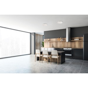 BENO ECO LED-Deckenleuchte Ø200 20w CCT IP65 Schwarz