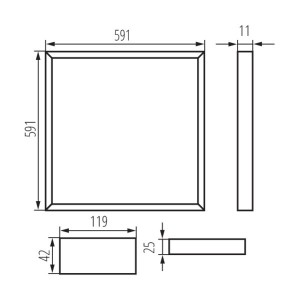 Painel LED Moldura LED 595X595 AVAR N 32W 4000k2678831.120