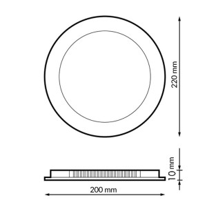 Pannello Led circolare Serie Pro 20W Cct Ø 220 mm